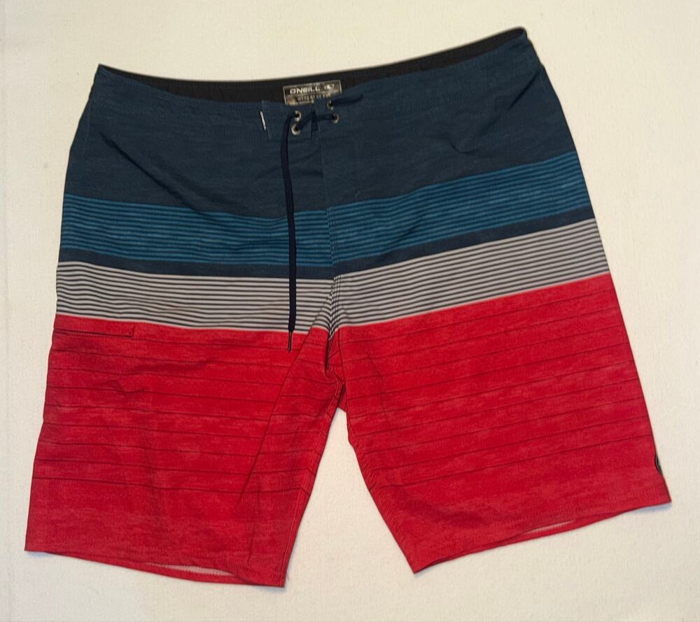 O’Neal hyperfreak heist red & white & blue  boardshorts